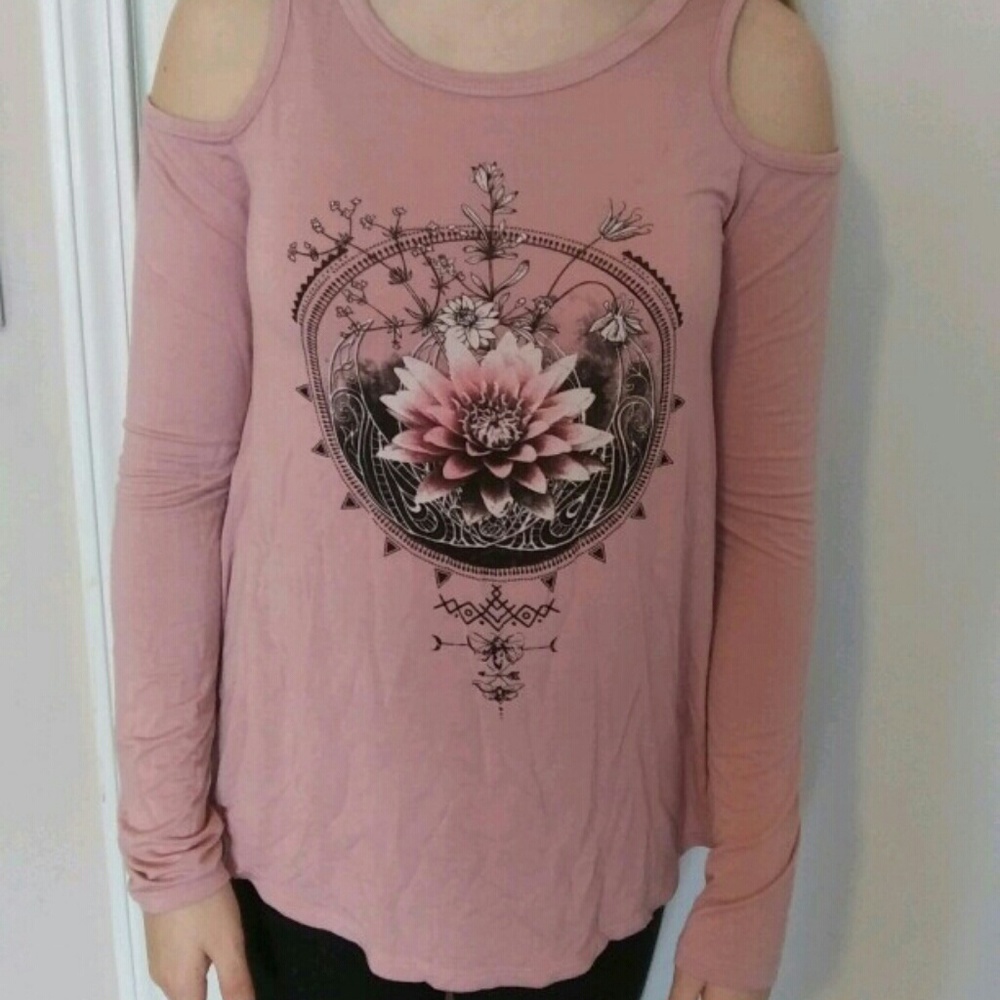 Pink off the shoulder shirt